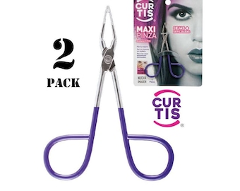 Pack of 2 ; PROFESSIONAL Salon TWEEZERS 2021 with Easy Scissor Handle, The Best Precision Tweezers Men/Women; Blackhead; Made In Mexico