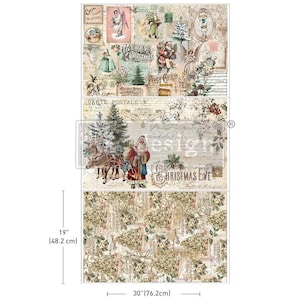 Confezione di carta velina Holly Jolly Hideaway Decor / Carta per decoupage a tema natalizio / Holiday23 / Edizione limitata / 3 fogli, 19,5" x 30" ciascuno