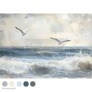 Papel de seda decorativo para decoupage - Ecos en el agua / 19,5”x30” / Rediseño con Prima