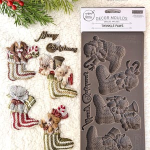 Decoratiemal Twinkle Paws | Winter Wonderland-collectie | 5"x10"x 8 mm | Winter2024 | beperkt | Herontwerp met Prima
