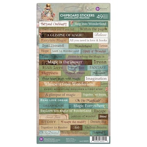 Return To Wonderland-collectie - spaanplaatstickers - 49 stuks | Het verhaal van de 3 meisjes |  Prima Marketing Inc.