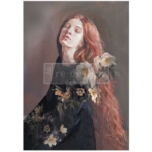 Serene Thought / Carta per decoupage A-1 / Rustica / Uscita 2023 / 1 pz, 23,4" x 33,1" / / Uscita limitata / Riprogettazione con Prima