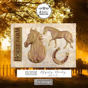 Majesty Beauty Decor Moulds® | Horse | 1 pc, 5”x8”x8mm | Redesign with Prima