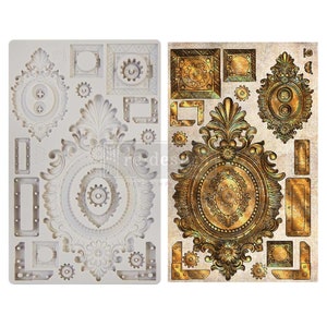 Cadres grungy Decor Moulds® | Finnabair | Mesure 5 x 8 x 8 mm | Redesign avec Prima