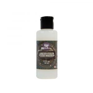 May include: A white bottle with a black cap and a label that reads "LIQUID COLOR FLUID MEDIUM". The label is dark with gold accents and includes the text "2 fl oz". The bottle is approximately 5 inches tall.