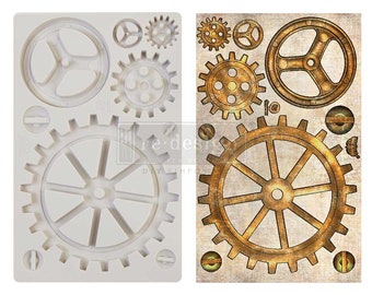 FINNABAIR – MOULDS – LARGE GEARS – 1 PC, 5×8 IN