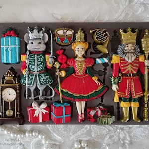 Molde de decoração de festa quebra-nozes | Coleção lunática de Natal | 5”x8”x8mm | Natal em julho24 | limitado | Redesenhar com Prima