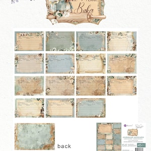 Cartões de Receitas da Coleção Home Baker, 10 cm x 15 cm | 3 Girls Tale | 45 folhas, 15 designs x 3 | Lançamento: 24 de outubro | Prima Marketing, Inc.