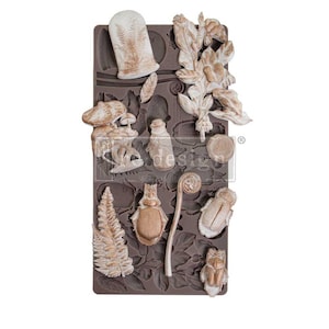 Midnight Muses Decor Mould | 1 pc, 5”x10” | Beetles, Mushrooms, Ferns | Redesign with Prima