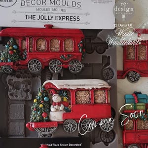 Moule décoratif The Jolly Express | Collection Pays des merveilles hivernales | 5 x 10 po. x 8 mm | Hiver 2024 | limité | Redesign avec Prima