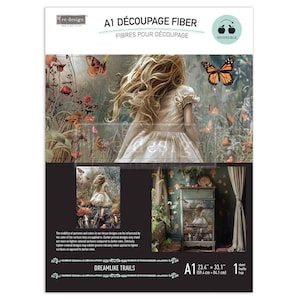 Tracce oniriche / Carta per decoupage A-1 / Collezione Lost in Wonderland / Uscita 24 ott / 1 pezzo, 23,4" x 33,1" / Riprogetta con Prima