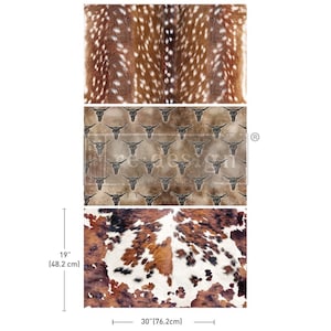 Confezione di carta velina Ranch Roamers Decor / Collezione Wild West Whispers / Apr24 / 3 fogli, 19,5" x 30" ciascuno / Redesign con Prima
