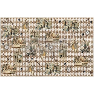 Collection Lost in Wonderland - Papier pour découpage Muse du chapelier fou | 19,5 x 30 po. 1 feuille | Hiver 2024 | limité | Redesign avec Prima