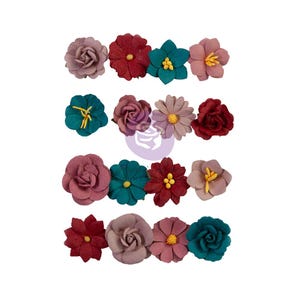 Enchanted Garden | Prima Flowers | Lost in Wonderland Collection | Pkg-16 pcs| 3 Girls Tale | Prima, Marketing, Inc.
