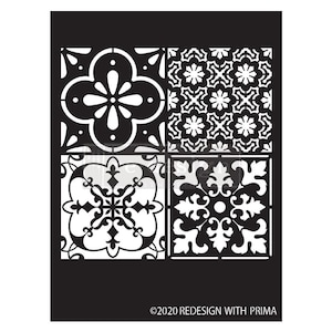 Coastal Tile Decor Stencil | 1 pc-9”x13.5” | Redesign with Prima