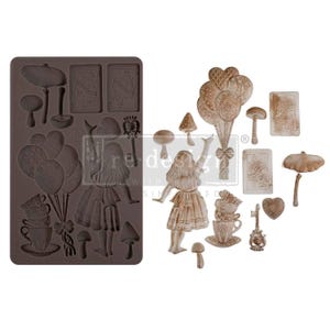 Whimsy Craft Chronicles - Stampo decorativo / Collezione Lost in Wonderland / 5"x8"x8mm / Inverno 2024 / limitato / Riprogettato con Prima