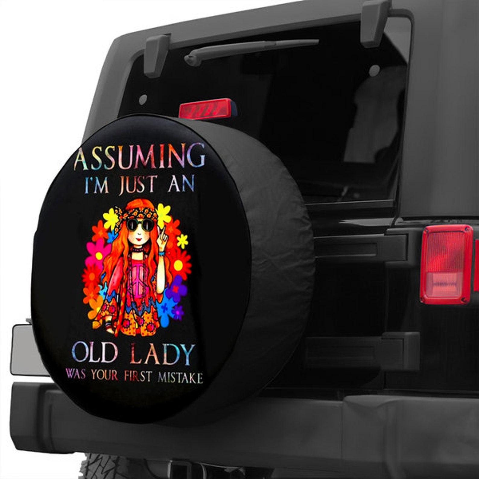 Hippie Spare Tire Cover for Jeep hippie girl Spare Tire Etsy