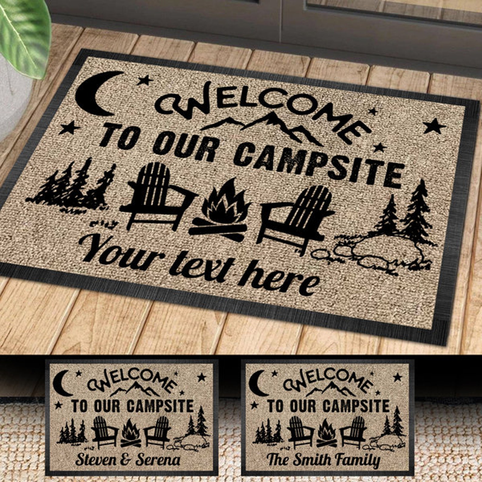 Personalised Our campsite Doormat Camping Gift Etsy
