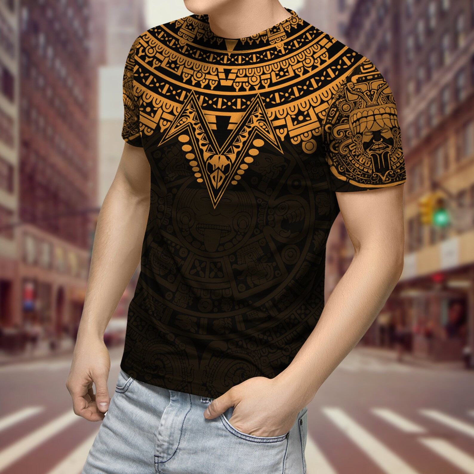 Premium Aztec Mexico TShirt Aztec Shirt Mexico inspired Etsy