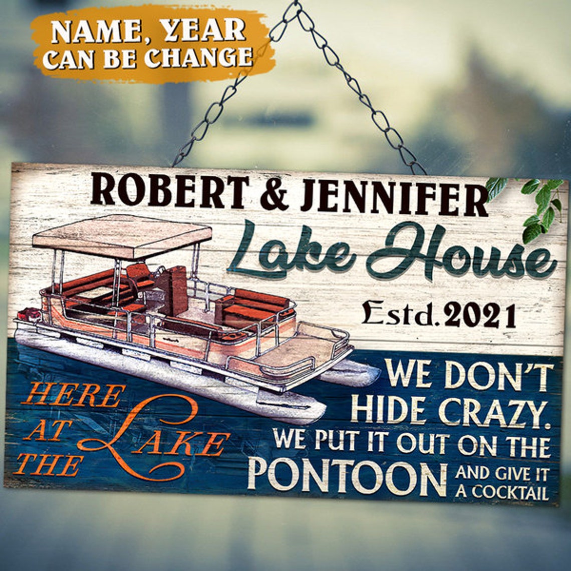 Custom Lake house Wooden Sign Wooden Lake house Decor | Etsy