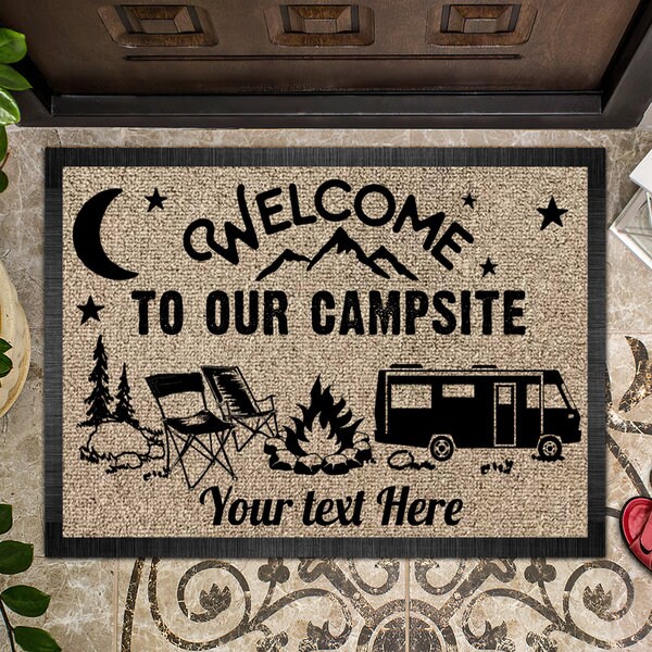 Personalized To Our Campsite Camping Doormat Camping Etsy