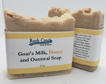 Goat's Milk, Honey and Oatmeal Handcrafted Soap