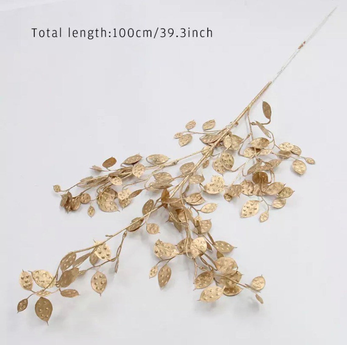 7 Styles Gold Leaf Stem Artificial Gold Christmas Holiday Etsy