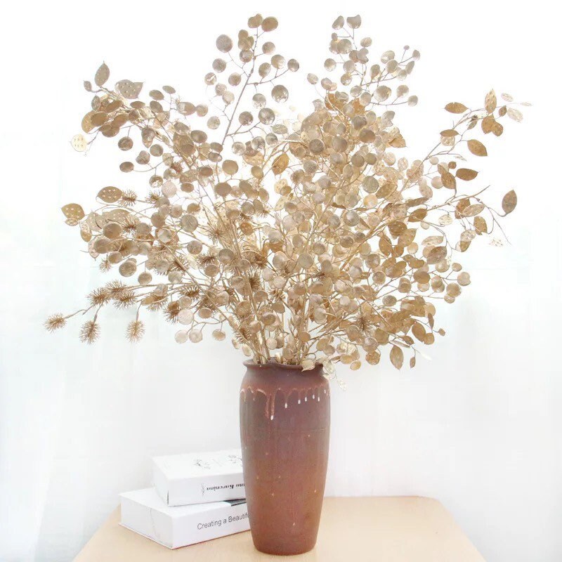 7 Styles Gold Leaf Stem Artificial Gold Christmas Holiday Etsy