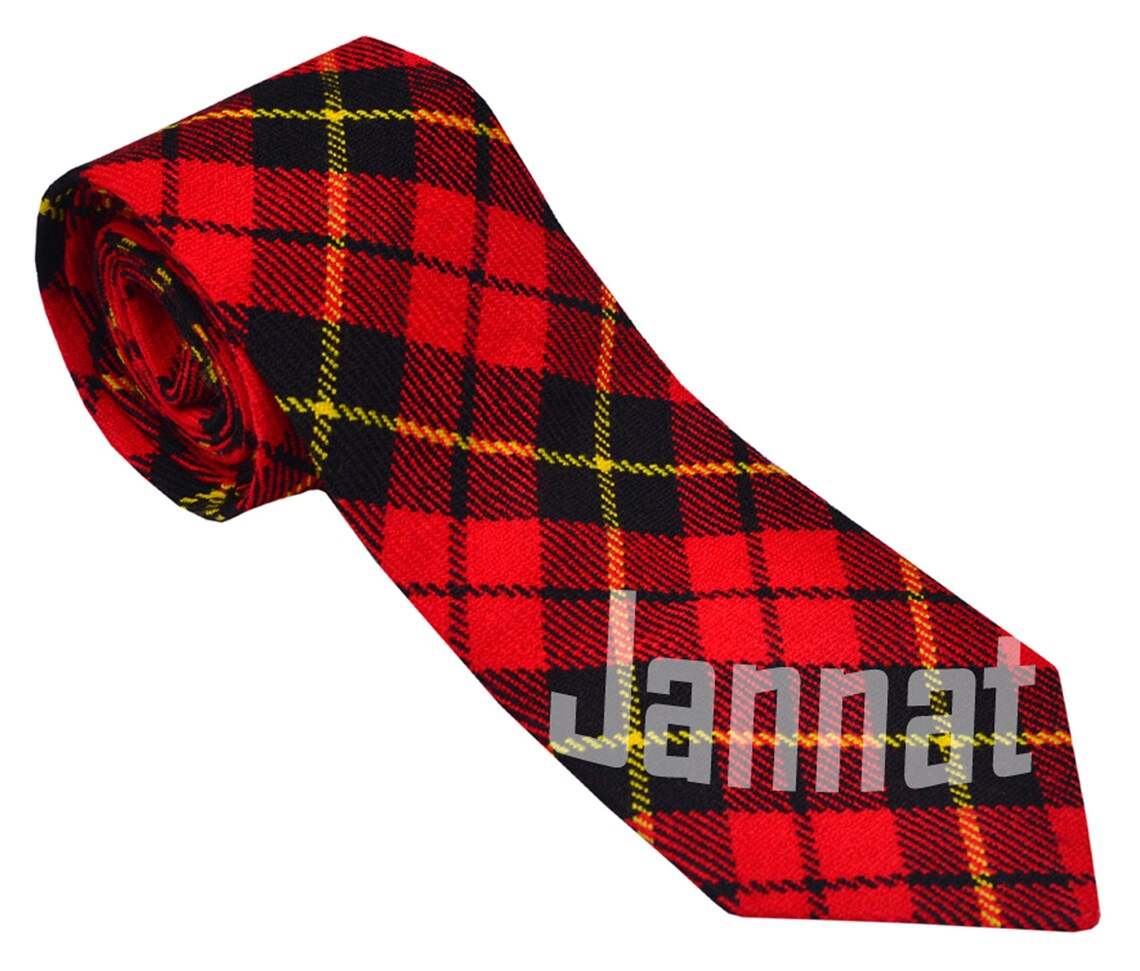 Men's Scottish Neck Wallace Tartan Tie / Acrylic Wool Etsy