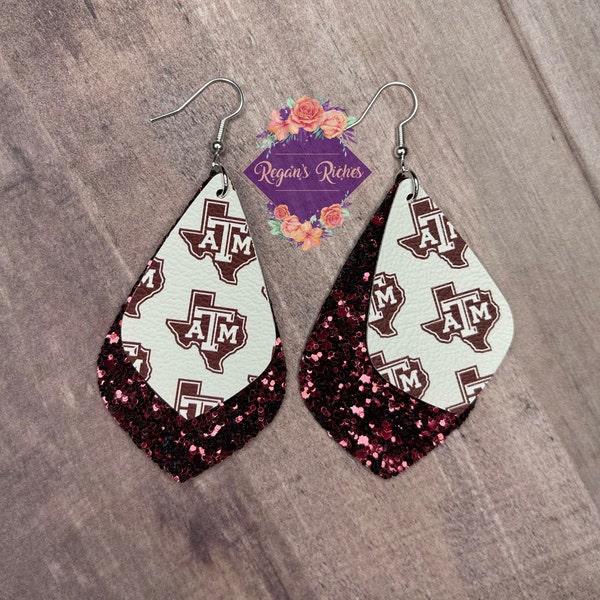 Texas A&M Maroon Ottawa Earrings main image 0
