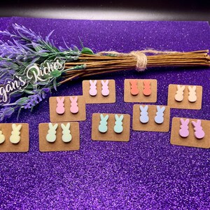 Pastel Acrylic Bunny Peep Studs