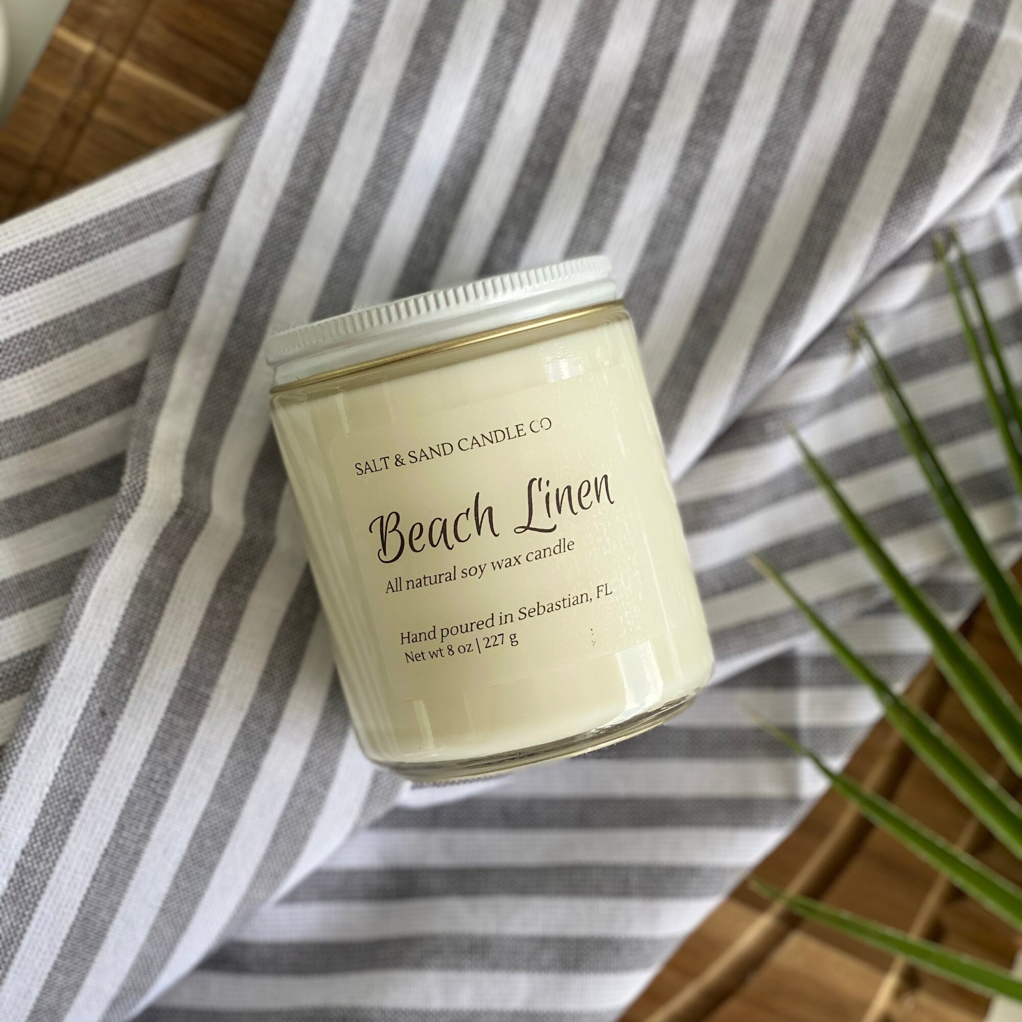 Beach Linen Scented Soy Candle Coastal Candle Natural Etsy