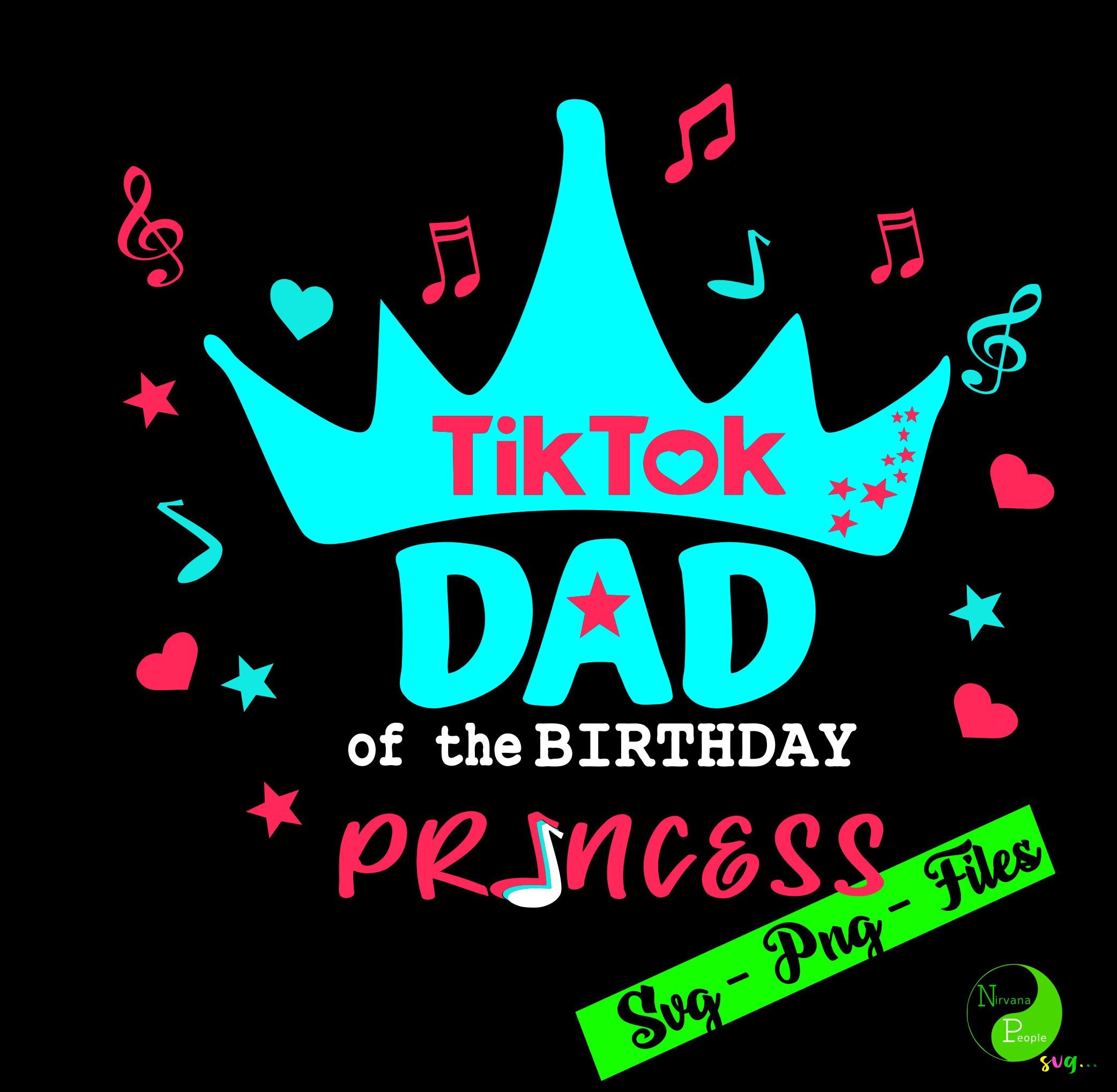 Tik Tok Princess Birthday SVG Tik Tok Mom Dad Squad SVG Tik - Etsy
