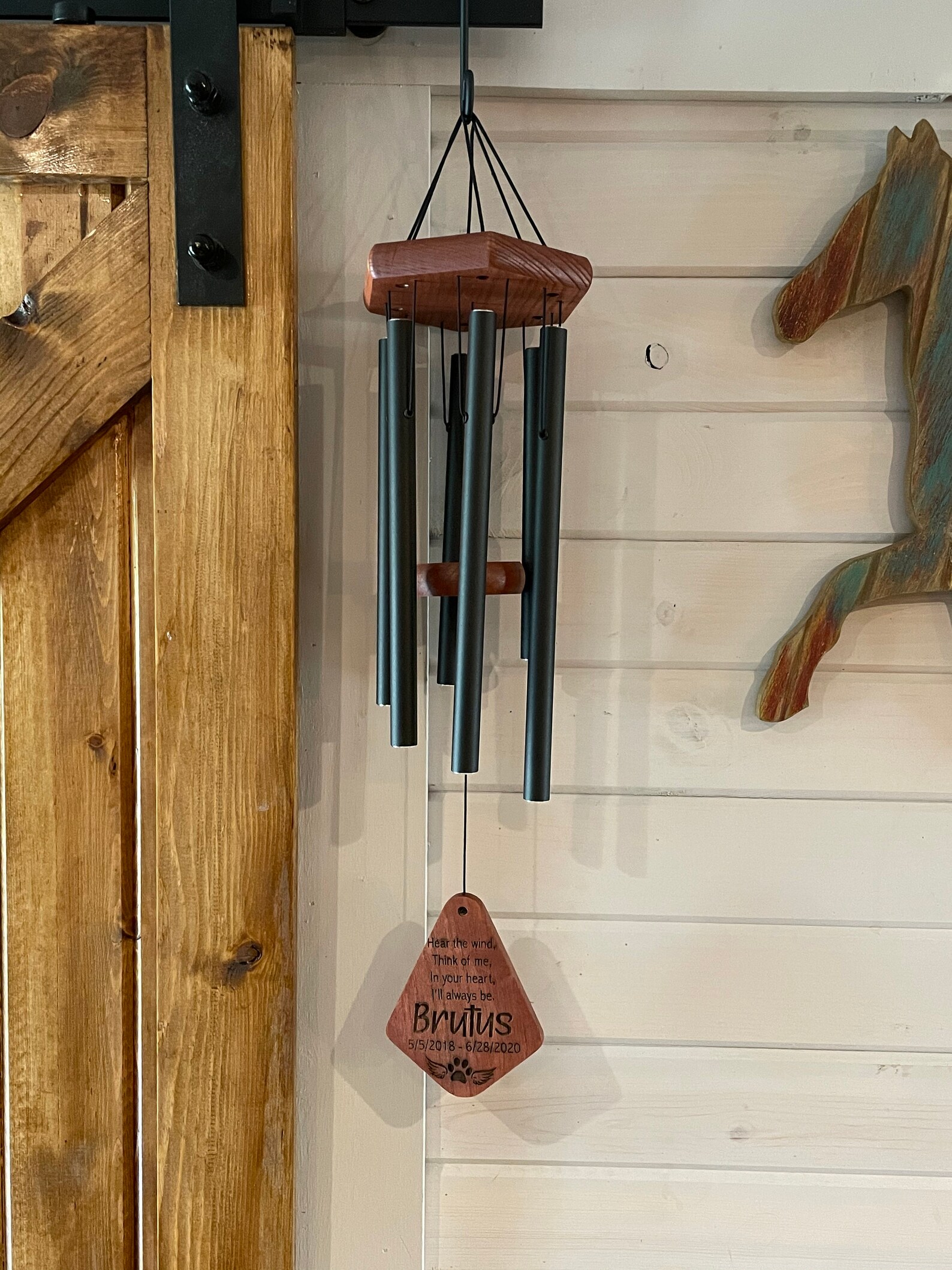 Memorial Wind Chimes customized with name dates and quote Etsy