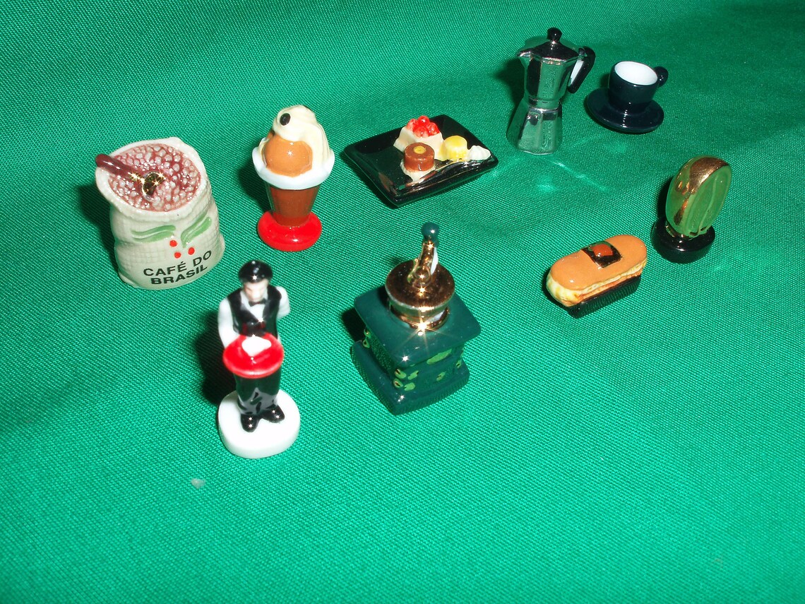 Kaffee-Thema-Café Gourmand Porzellan handbemalt Mini | Etsy