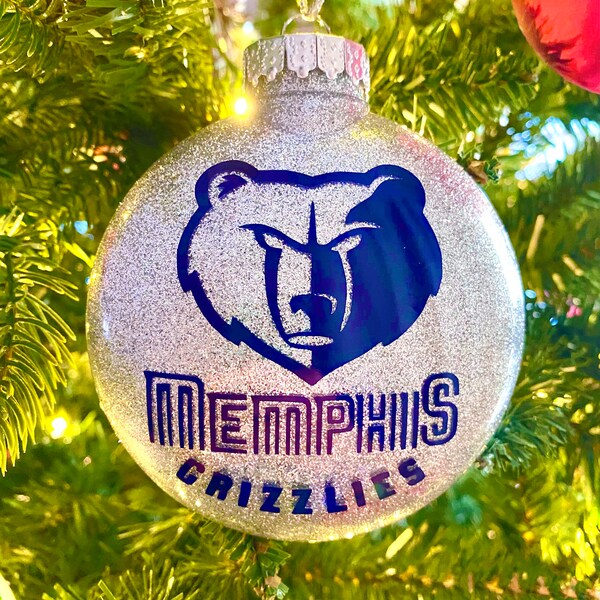 Memphis Grizzlies Inspired Christmas Ornament, Grizzlies Inspired Christmas Ornament, Memphis Inspired Christmas Ornament