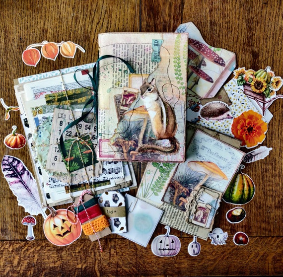 Handmade Junk Journal Pockets. 10 Pack. Junk Journal Supplies. Vintage Book  Page Pockets. 