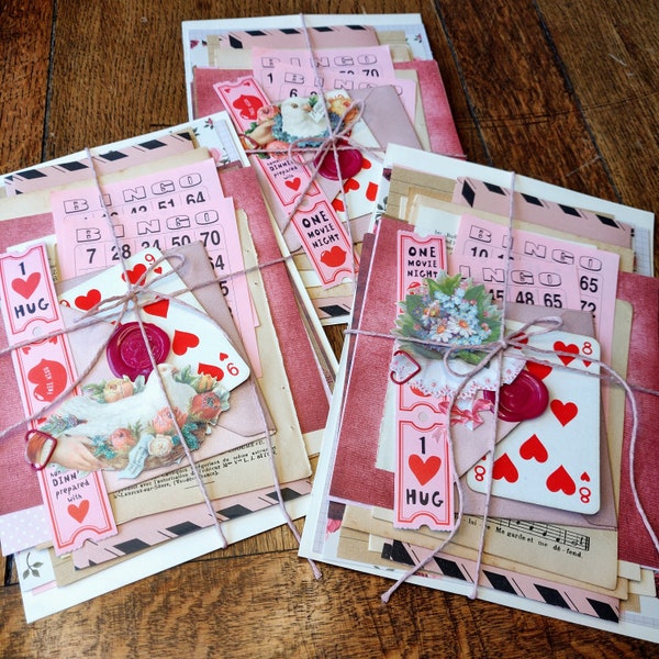 Romantisch Papier & Ephemera Pakket, Junk Journaling, Scrapbooking, Cadeau versiering