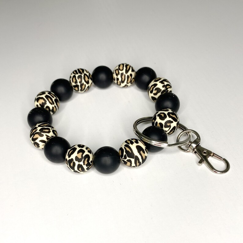 Bracelet Keychain Silicone Bead Bracelet With Keychain Clip Etsy