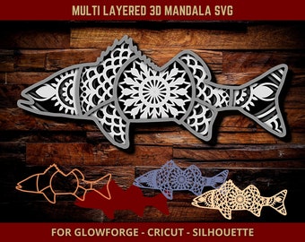 Download 3d Layered Fish Svg Etsy