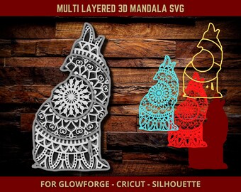 Download Wolf Mandala Etsy