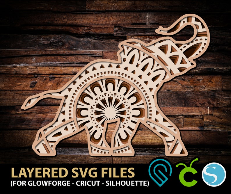Download Elephant SVG Elephant Mandala Svg Cut File for Glowforge ...