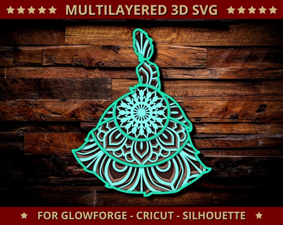 Download Princess SVG 3D Mandala Svg Cut File for Glowforge Laser ...
