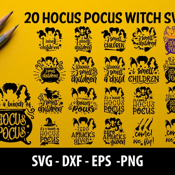 Hocus Pocus Svg files Bundle for GLOWFORGE Laser Cut CRICUT SILHOUETTE Cutting Machine I Smell Children Sanderson Sisters Svg A Bunch Of Svg