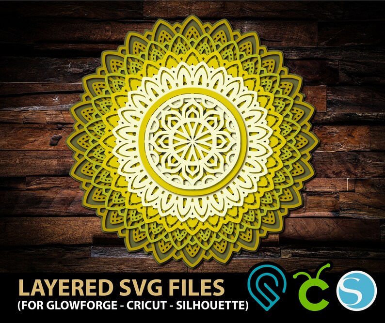 Download 3D Mandala Svg Layered Flower SVG files for Glowforge ...