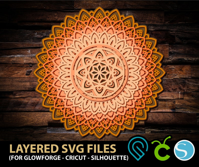 Download 3D Mandala Svg Layered Flower SVG files for Glowforge ...