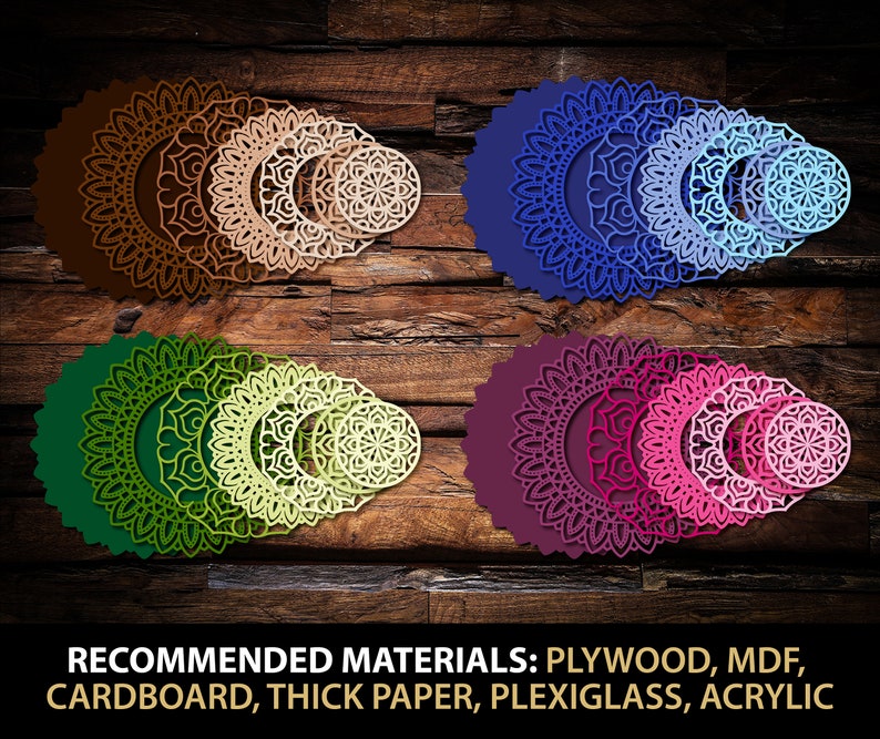 Download Sunflower Mandala Svg Files For Glowforge Laser Cut Cricut Silhouette Cutting Machine 3d Mandala Svg Layered Flower Svg Zentangle Svg Confetti Party Decor Jewellerymilad Com