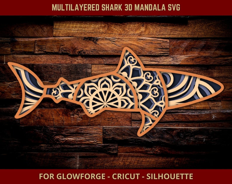 Download Shark Svg 3d Mandala Cut File For Glowforge Laser Cut Silhouette Cricut Cutting Machine Shark Zentangle Layered Sea Creature 4 Layers Svg Party Supplies Party Decor Lifepharmafze Com