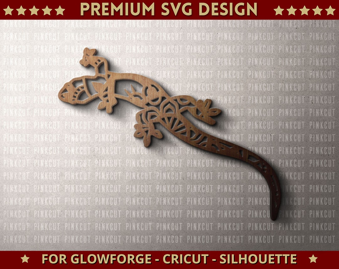 Lizard Dxf File Lizard Mandala Svg Cut File Single Layer Lizard Reptile Svg Dxf Design ...