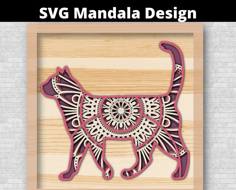 Download Cat Svg Kitten Mandala Svg Cut File For Glowforge Laser Cut Silhouette Cricut Cutting Machine 3d Mandala Zentangle Digital Download Embellishments Kids Crafts Sinfass Cleaning Be